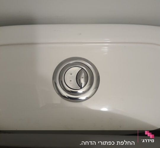 לחצן הדחה כפול על מיכל אסלה לבן